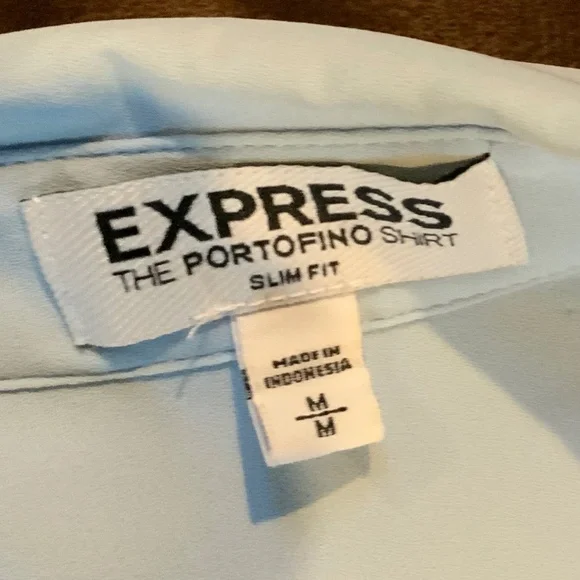 Express Blue M  Portofino Shirt Classic Scandi Girl Office Normcore Essential - Picture 2 of 7